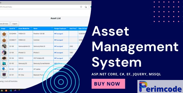 Asset Management System with Barcode | ASP.NET Core | EF Core | .NET Core 6.0 v2.0.0