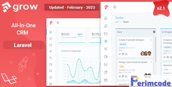 Grow CRM v2.0 – Laravel Project Management