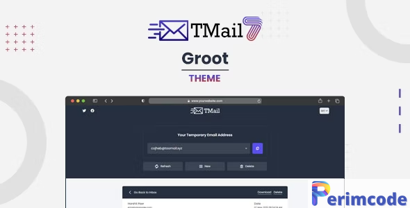 Groot v1.8 – Theme for TMail – Multi Domain Temporary Email System