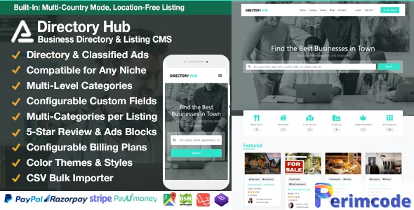 Directory Hub Listing & Business Directory CMS v38