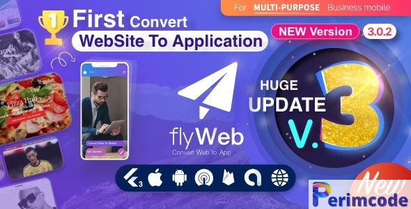 FlyWeb v3.0.2 – Web to App Convertor Flutter + Admin Panel – nulled