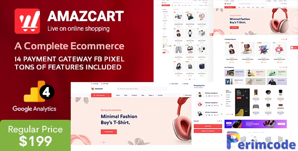 AmazCart v3.6 – Laravel Ecommerce System CMS – nulled