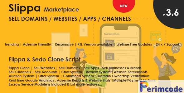 Slippa v3.8 – Domains, Website, App & Social Media Marketplace PHP Script – nulled