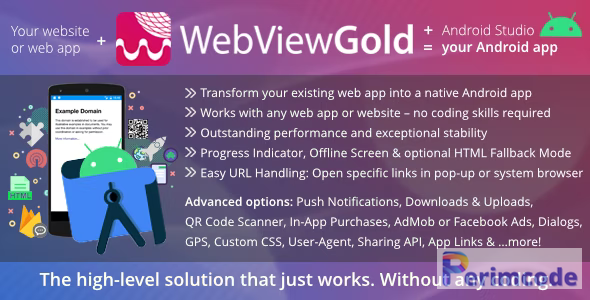 WebViewGold for Android V11.6 – WebView URL/HTML to Android app + Push, URL Handling, APIs & much more! – nulled