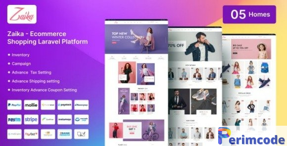 Zaika eCommerce CMS v2.0.6 – Laravel eCommerce Shopping Platform – nulled