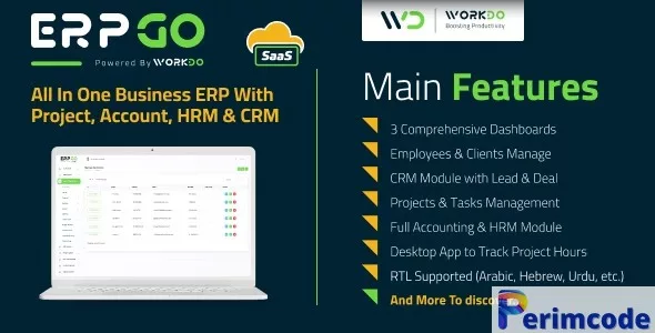 ERPGo SaaS v3.9 – All In One Business ERP With Project, Account, HRM & CRM – nulled