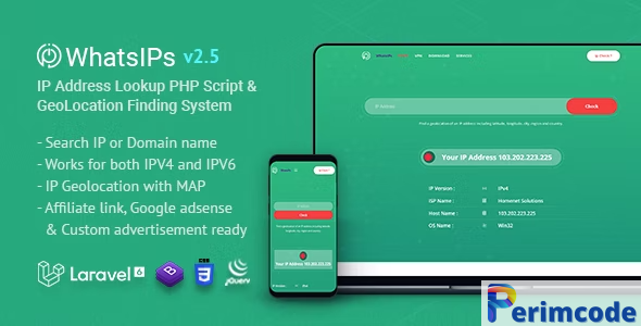 WhatsIPs v2.5 – IP Address Lookup PHP Script
