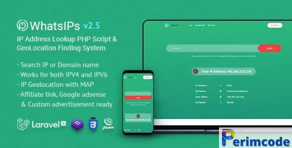 WhatsIPs v2.5 – IP Address Lookup PHP Script