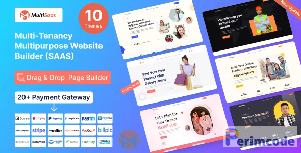 MultiSaas V1.0.5 – Multi-Tenancy Multipurpose Website Builder (Saas)