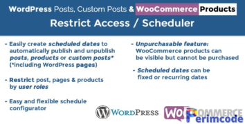 Post & Products Scheduler / Restrict Access v5.5