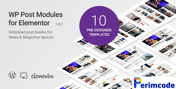 WP Post Modules for NewsPaper and Magazine Layouts (Elementor Addon) v2.1.0