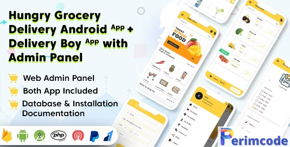 Hungry Grocery Delivery Android App and Delivery Boy App with Interactive Admin Panel v1.7