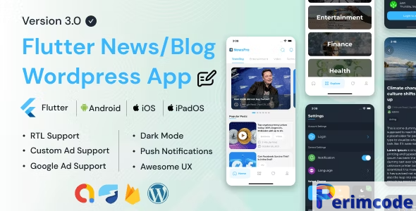 NewsPro v3.0 – Blog/News/Article App For WordPress