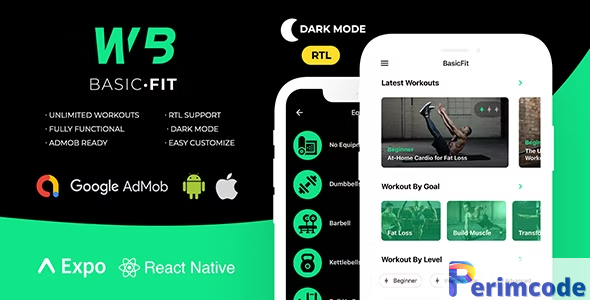 FitBasic v2.0 – Complete React Native Fitness App + Multi-Language + RTL Support