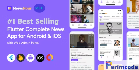 News Hour v5.0.4 – Flutter News App for Android & iOS with Admin Panel