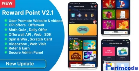 Reward Point v2.1 – CPI Offer + Offerwall + Game + Spin – nulled