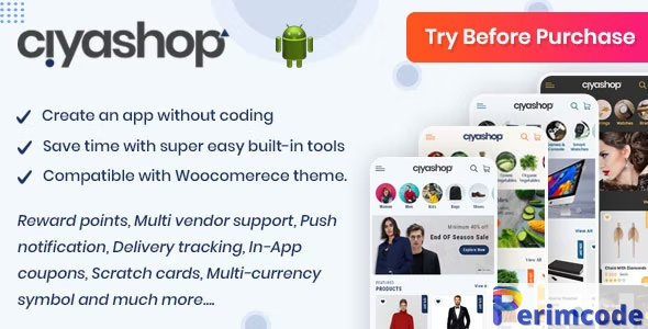 CiyaShop v5.12 – Native Android Application based on WooCommerce